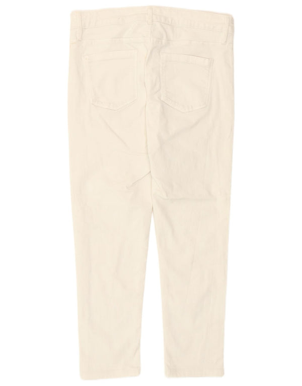 Damskie jeansy rurkowe Oasis Jade Crop UK 14 Medium W32 L25 Biała bawełna