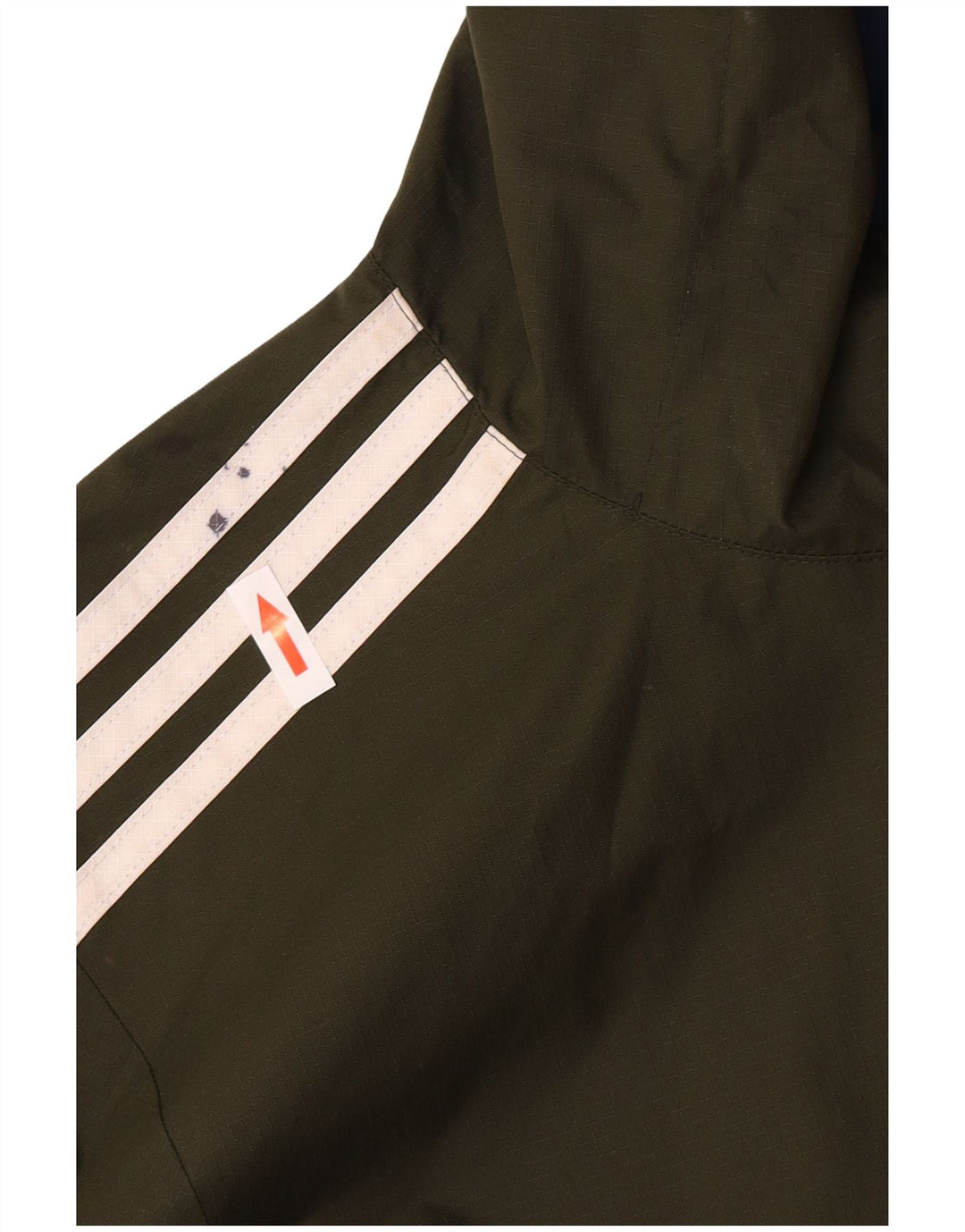 Adidas Męska kurtka bomberka z kapturem, dwustronna UK 36, mała, khaki, poliester