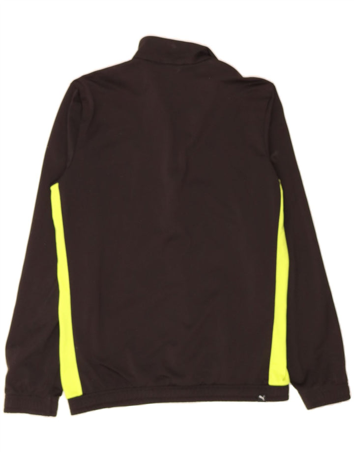 PUMA Boys Graphic Tracksuit Top Jacket 15-16 Years Black Colourblock Vintage Puma and Second-Hand Puma from Messina Hembry 