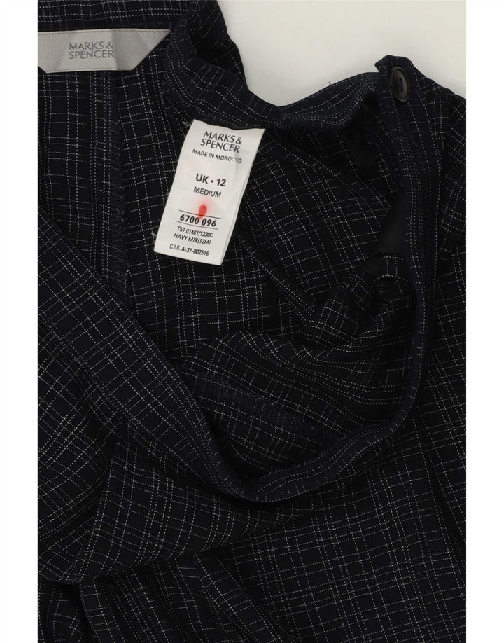 Spodnie damskie Marks & Spencer UK 12 Medium W30 L29 Granatowa kratka