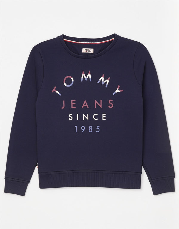 Damska bluza z grafiką Tommy Hilfiger UK 10, mała, granatowa