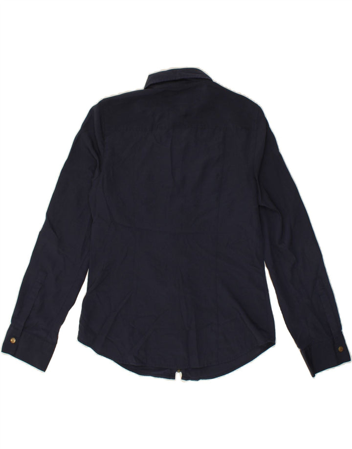 MICHAEL KORS Womens Shirt UK 10 Small Navy Blue Polyester Vintage Michael Kors and Second-Hand Michael Kors from Messina Hembry 