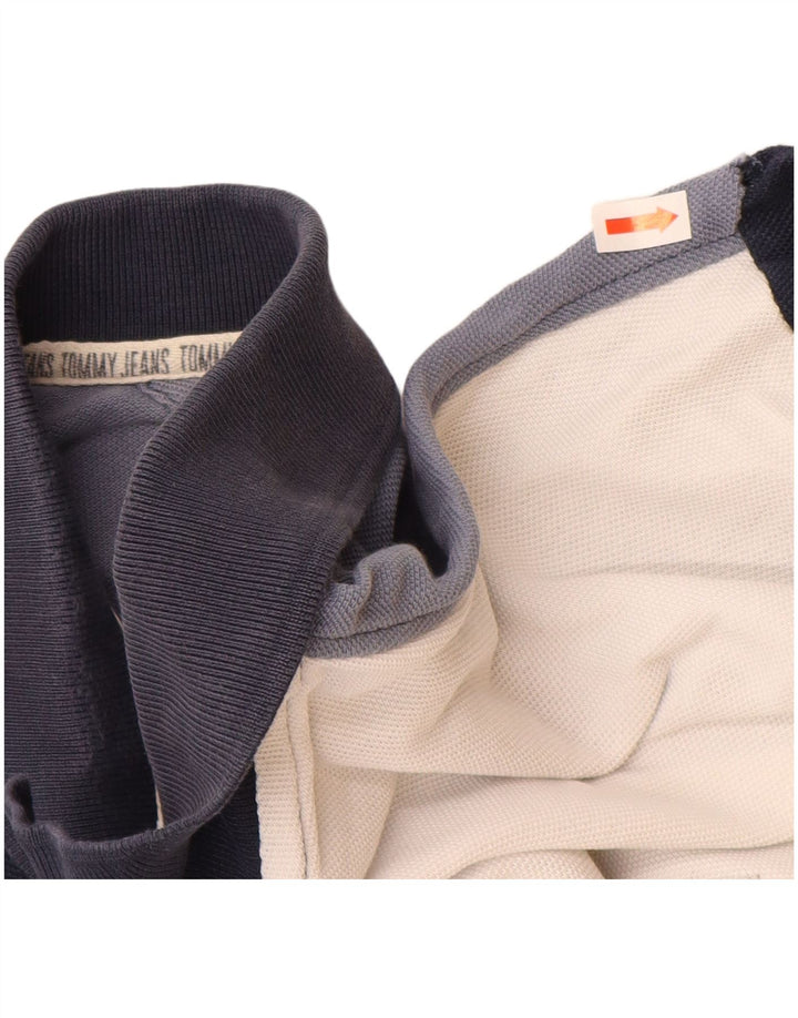 Męska koszulka polo TOMMY HILFIGER 2XL, wielobarwna bawełna z blokami kolorów