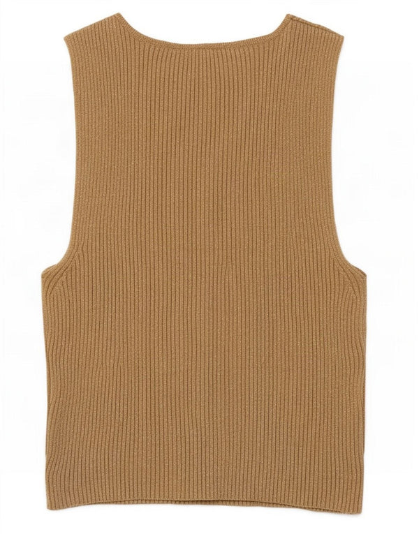 Damski krótki top Zara UK 8 Small Beige