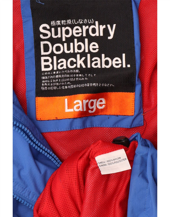 Męska kurtka wiatrówka SUPERDRY UK 40, duża niebieska nylonowa