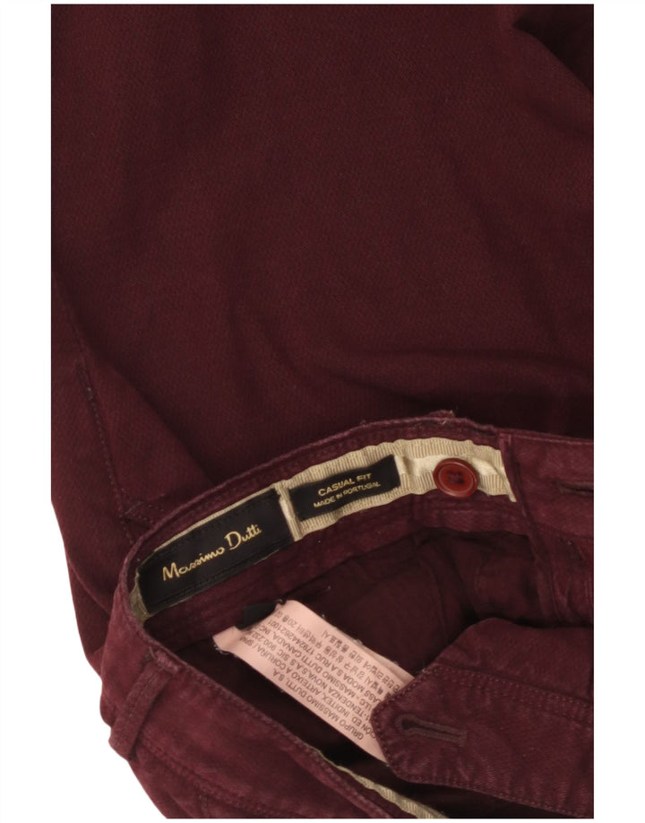 Spodnie Chino MASSIMO DUTTI Męskie Slim EU 40 Medium W31 L33 Burgundowe