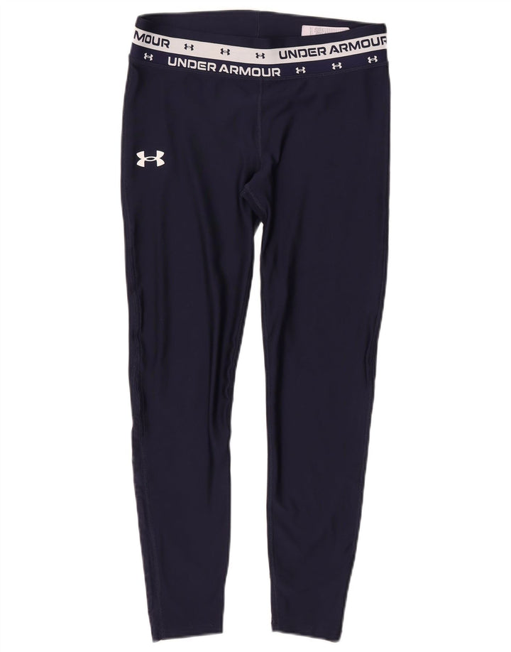 Dziewczęce legginsy z grafiką Under Armour 11-12 lat, duże, granatowe, poliestrowe