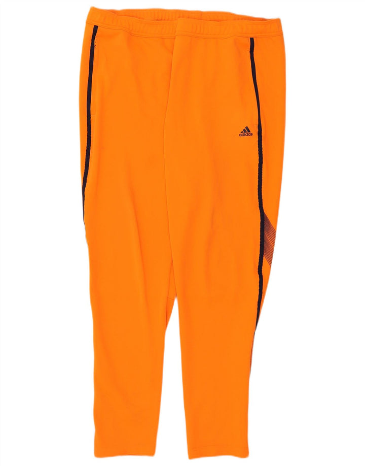Męskie spodnie dresowe ADIDAS Climalite XL, poliester w kolorze pomarańczowym