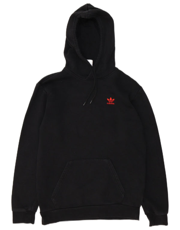 Adidas Męska bluza z kapturem, mała, czarna, bawełniana