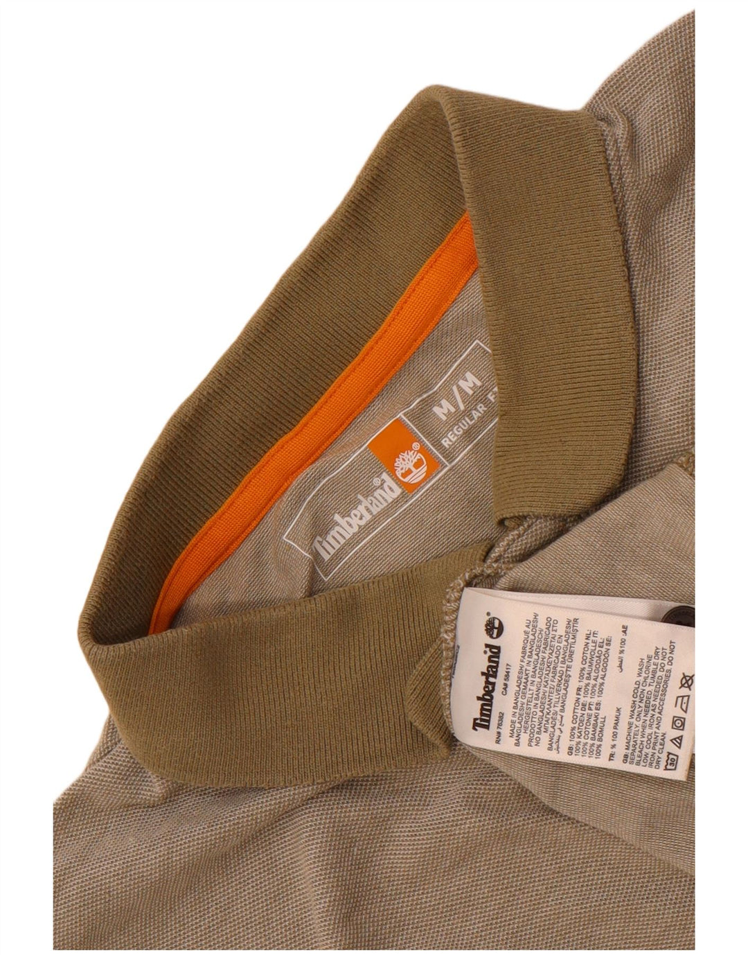 Męska koszulka polo Timberland o regularnym kroju, średnia bawełna khaki