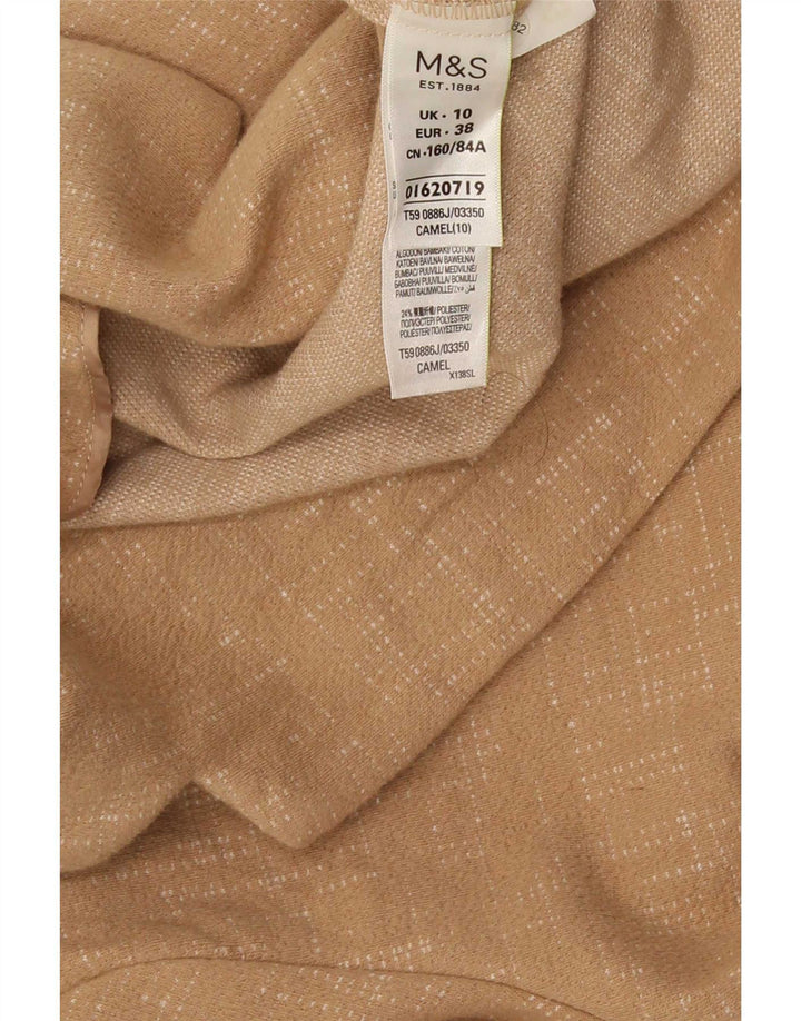 Marks & Spencer Damska marynarka oversize UK 10, mała, beżowa, nakrapiana