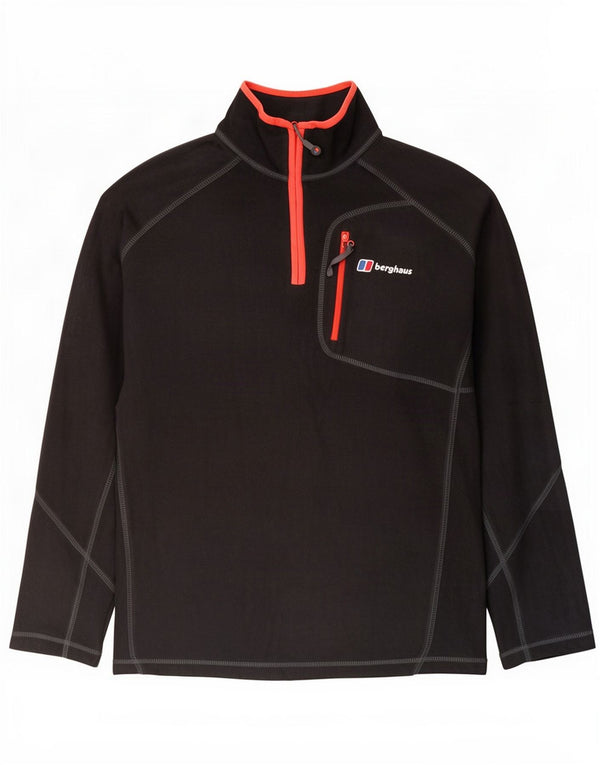 Berghaus Mens Zip Neck Fleece Jumper XL Black Polyester