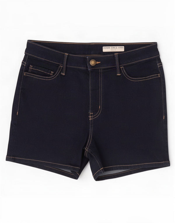 Marks & Spencer Damskie spodenki jeansowe UK 10 Small W28 Granatowe, bawełniane