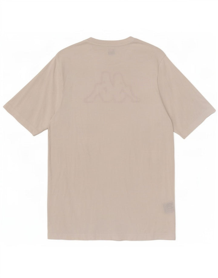 Męski T-shirt z grafiką Kappa, duży, biały, bawełniany