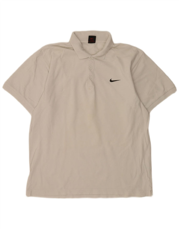 Męska koszulka polo Nike UK 39/41 Średnia biała bawełna