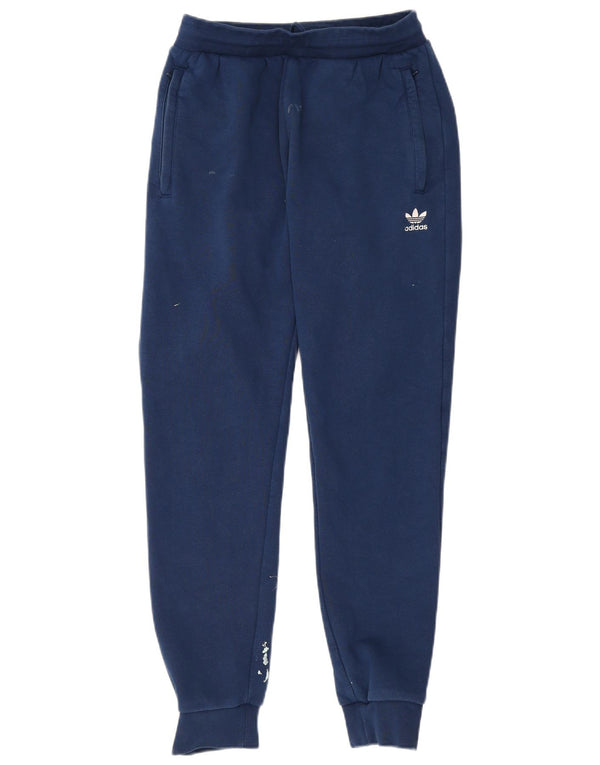 Adidas Męskie Spodnie Dresowe Joggery Średnie Granatowe Bawełniane