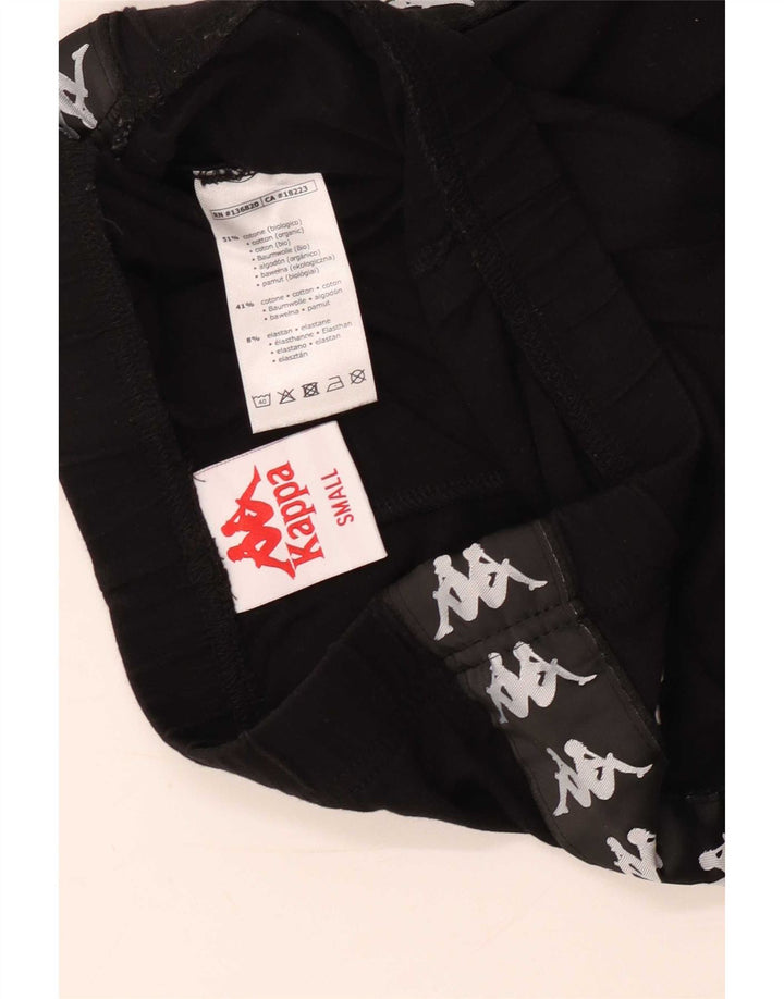 Damskie legginsy Kappa Graphic UK 8 Small, czarne, bawełniane