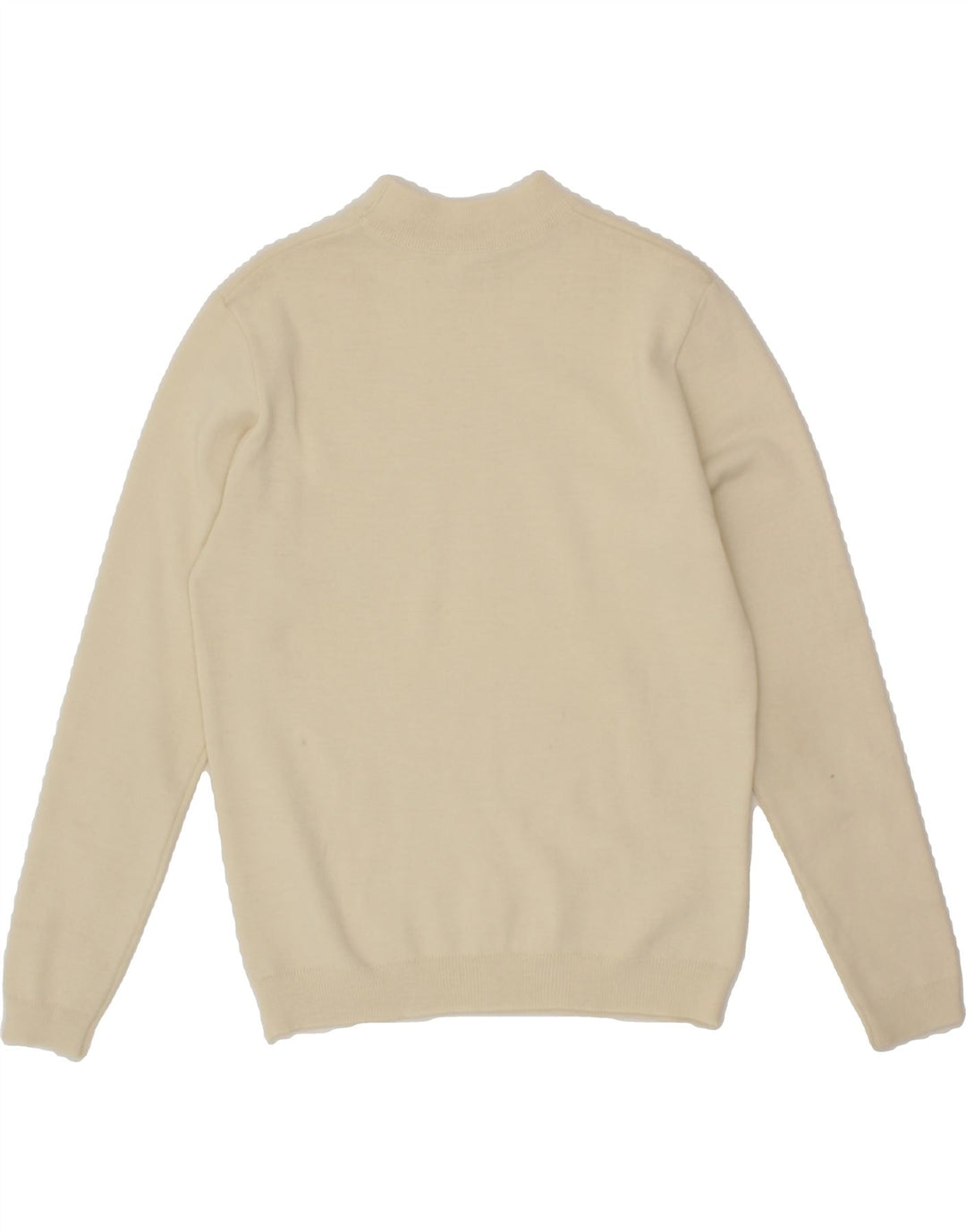 VINTAGE Womens Turtle Neck Jumper Sweater UK 14 Large Off White Vintage Vintage and Second-Hand Vintage from Messina Hembry 