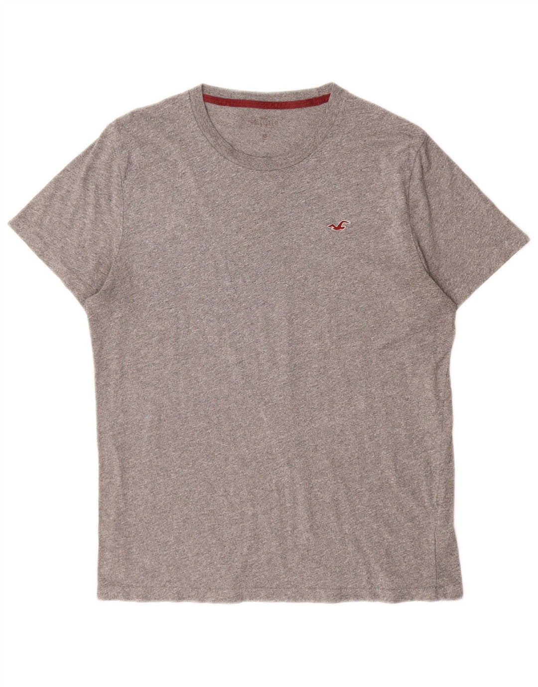 HOLLISTER Męski T-shirt Top Średni Szary Bawełniany
