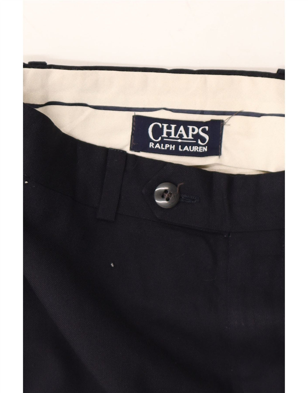CHAPS Mens Straight Suit Trousers W34 L27 Navy Blue Vintage Chaps and Second-Hand Chaps from Messina Hembry 