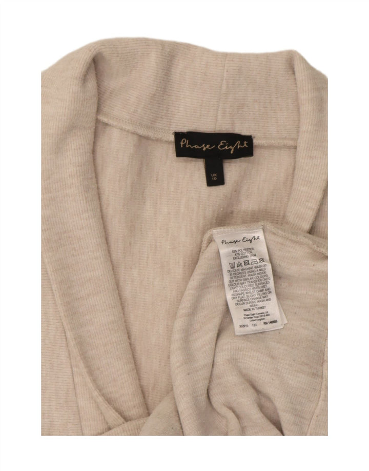 Damski sweter kopertowy Phase Eight UK 10, mały, beżowy poliester