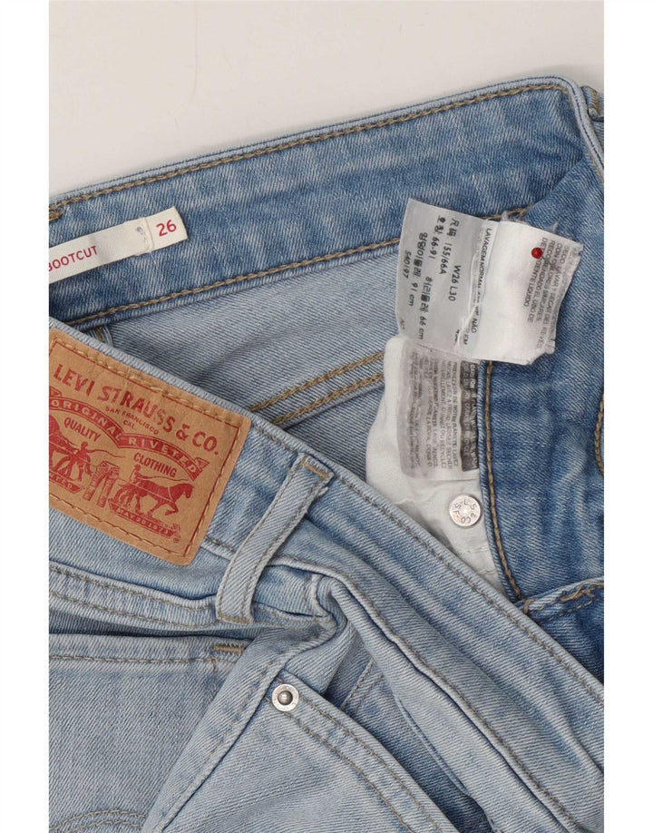 Damskie jeansy Levi's 715 Distressed Bootcut W26 L30 Niebieskie bawełniane