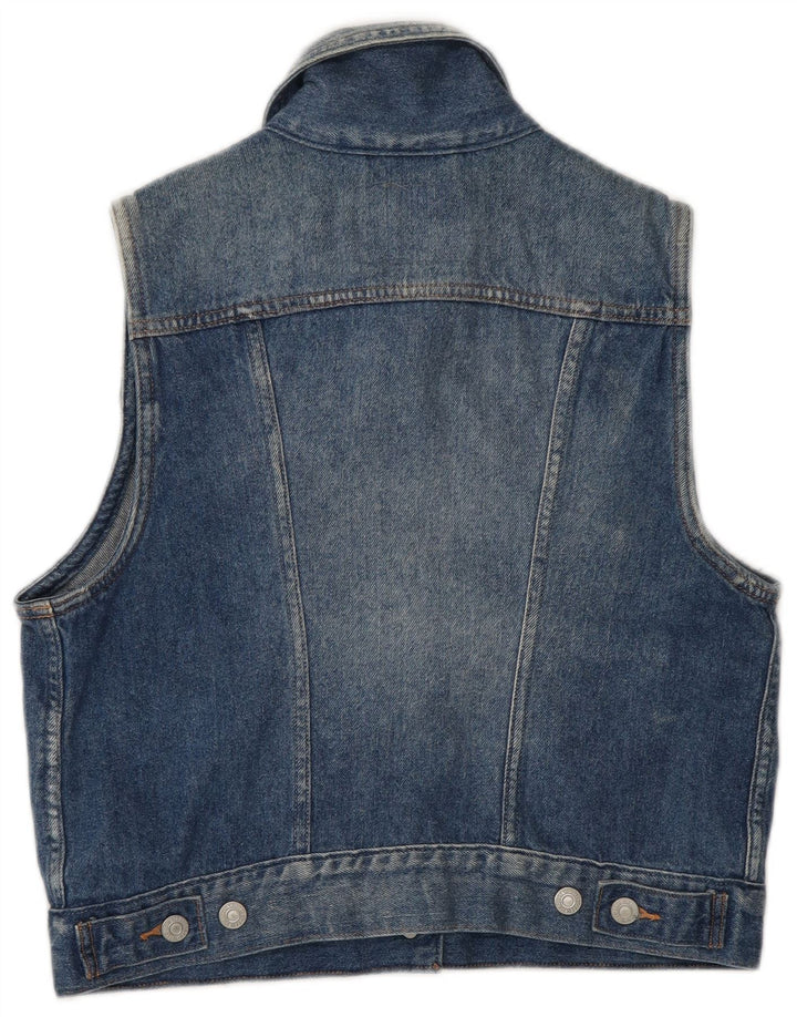 Damska kamizelka dżinsowa Levi's Crop UK 12, średnia niebieska bawełna