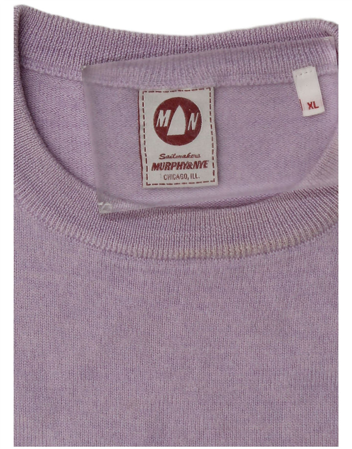 Męski sweter z okrągłym dekoltem Murphy & Nye Sailmakers XL w kolorze fioletowym