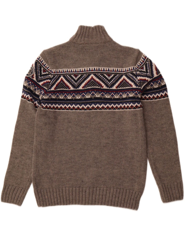 Męski sweter zapinany na guziki SOUTHERN 2XL Szary akryl Fair Isle
