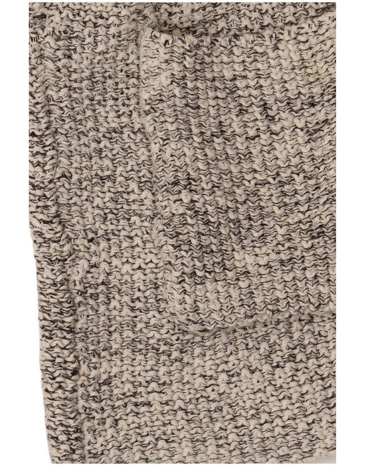 Sweter damski Zara z otwartym kardiganem UK 14, średni szary, nakrapiany