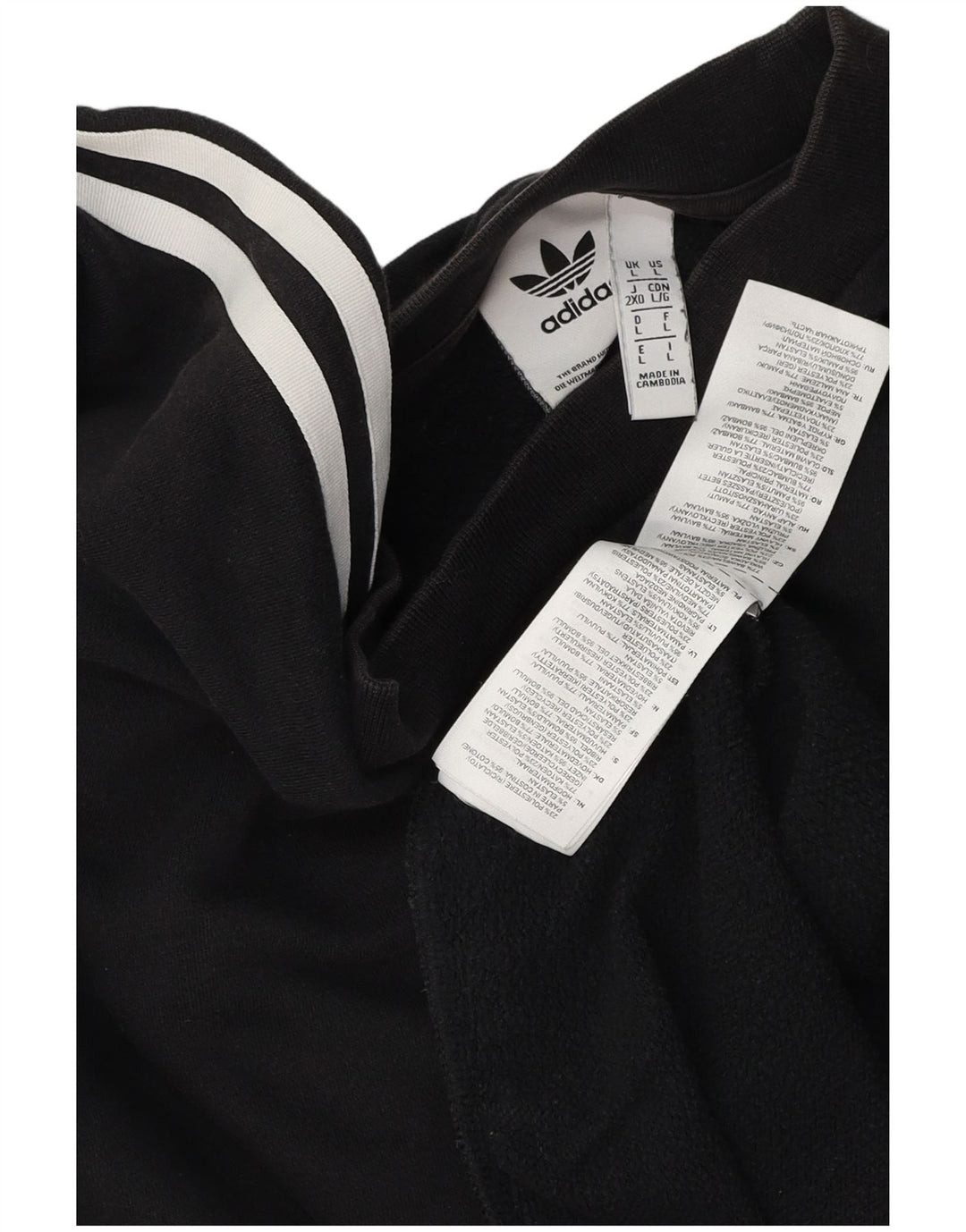 Damska bluza Adidas Graphic Jumper UK 16, duża, czarna, z blokami kolorów