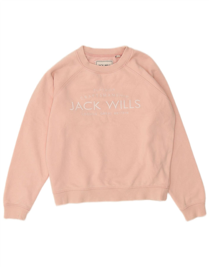 Damska bluza oversize Jack Wills z grafiką, UK 6, mały róż