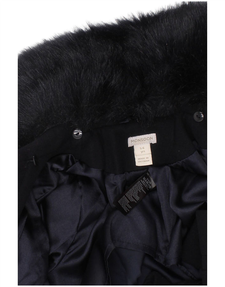 Płaszcz dziewczęcy Monsoon 5-6 lat Granatowy poliester