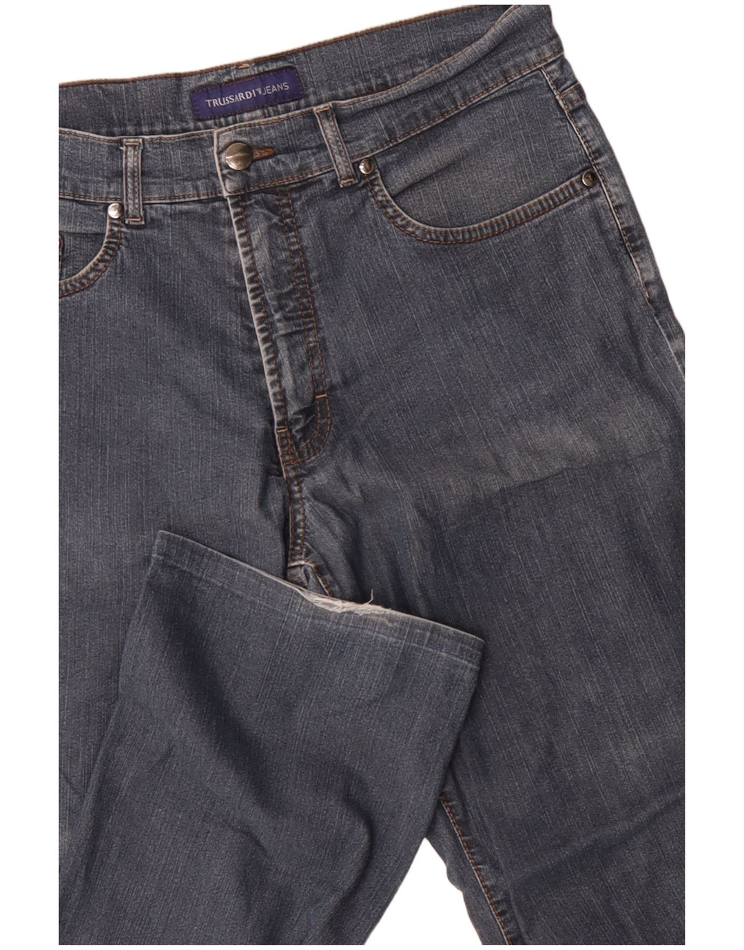 Męskie proste dżinsy Trussardi IT 49 Medium W33 L30 Niebieska bawełna