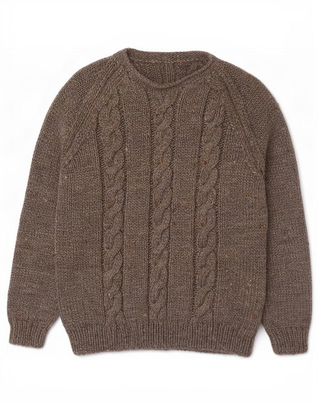 Vintage męski sweter z dekoltem w łódkę, mały szary nakrapiany
