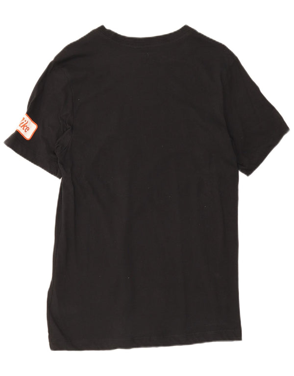 Męski T-shirt z grafiką Nike Dri Fit, mały, czarny, bawełniany