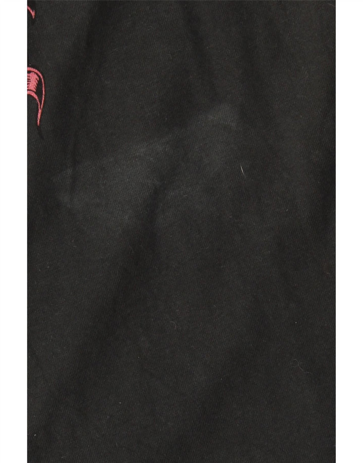 ALL SAINTS Męski T-shirt oversize z grafiką, średni czarny, bawełniany