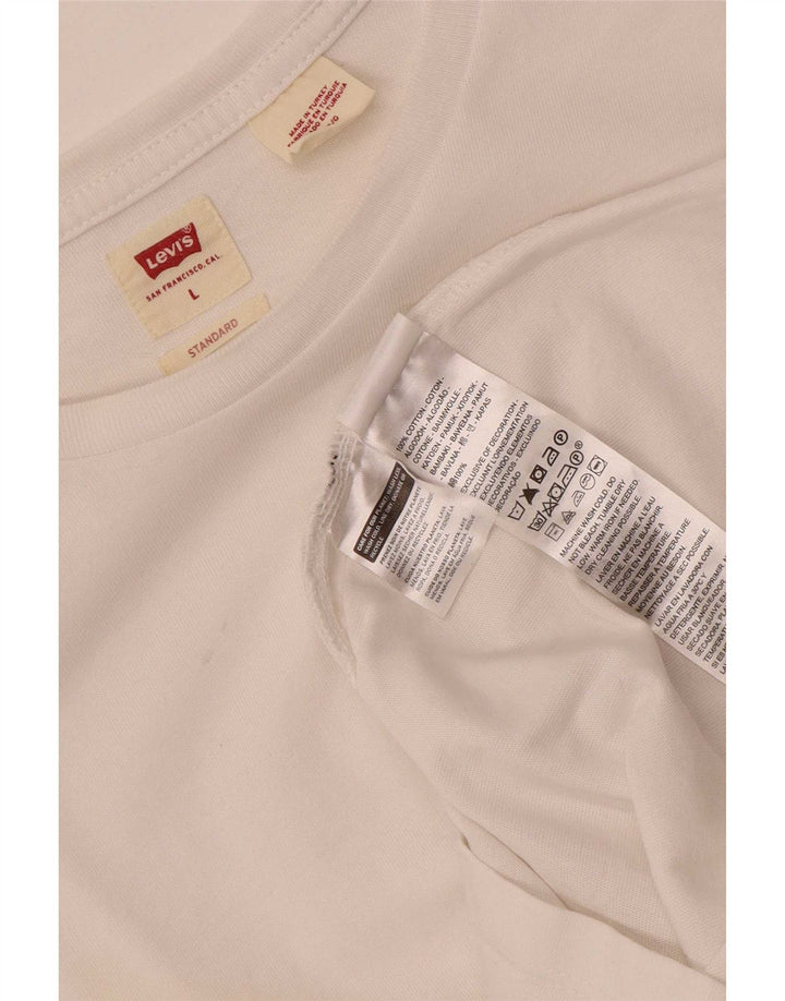 Męski standardowy T-shirt Levi's, duży, biały, bawełniany