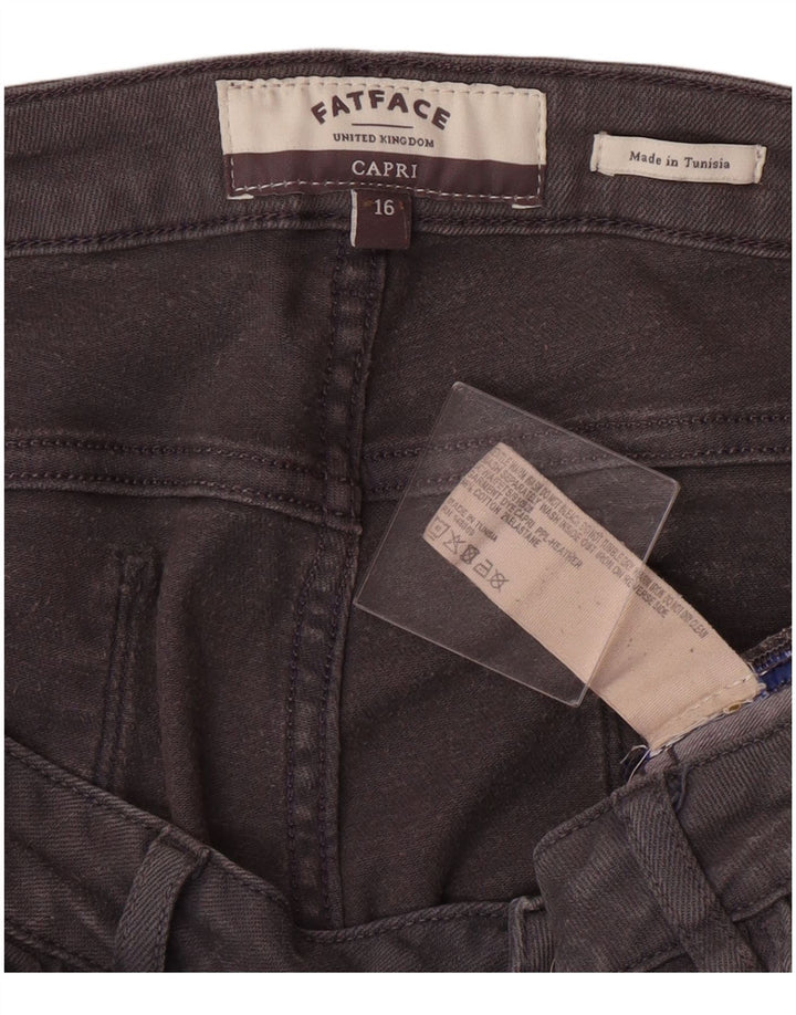 Damskie dżinsy Capri FAT FACE US 16 2XL W36 L24 Szara bawełna