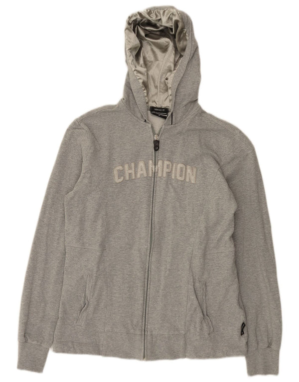 Sweter damski Champion z grafiką i zamkiem błyskawicznym, UK 18 XL, szary