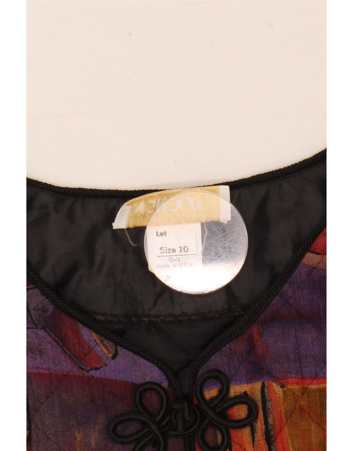 Damska marynarka VINTAGE Crop US 10, duża, wielokolorowa, geometryczna