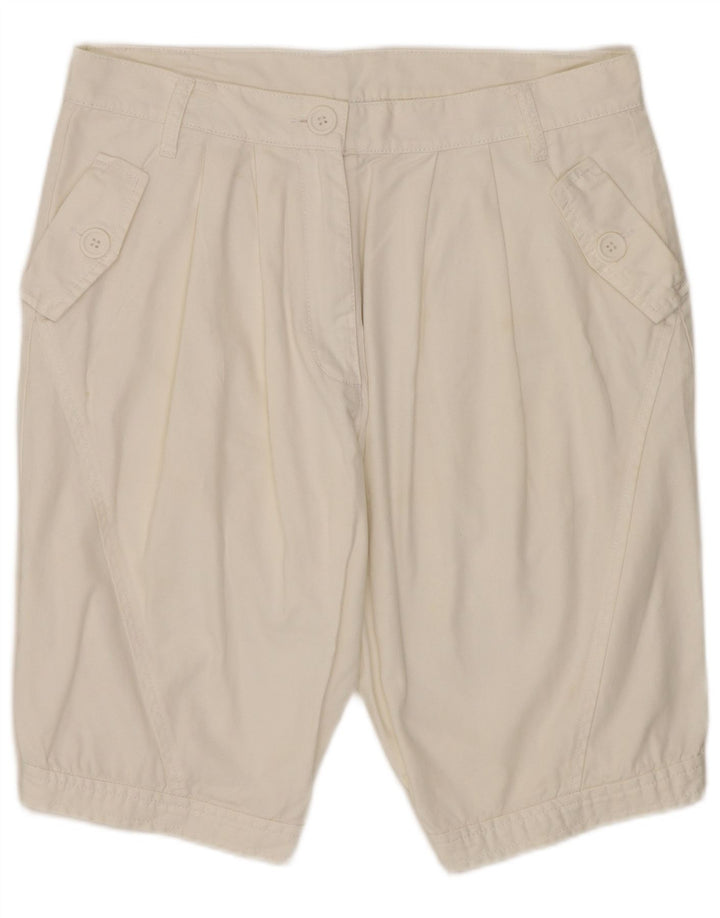 Damskie szorty Benetton Pegged Chino W30 Średniobiała bawełna