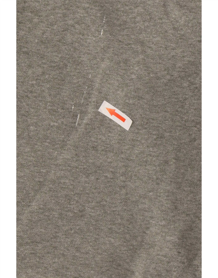 Columbia Womens Zip Neck Sweatshirt Jumper UK 14 Medium Grey Cotton
