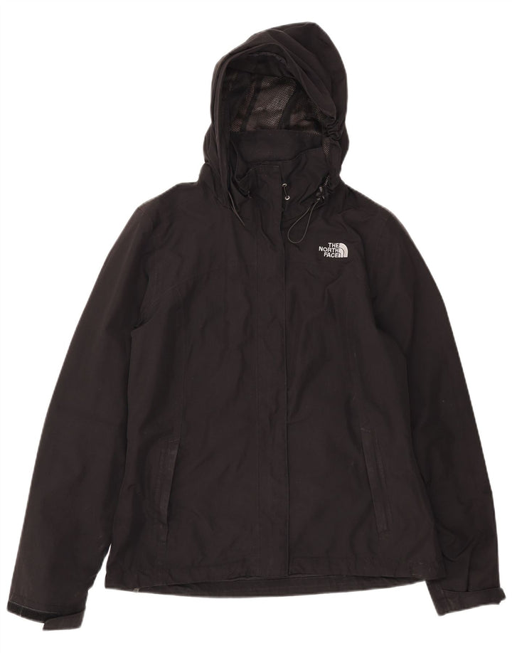 Damska kurtka przeciwdeszczowa z kapturem The North Face UK 14, średni czarny poliester