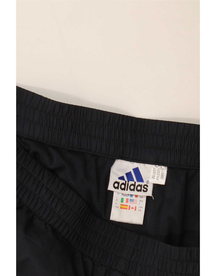 Wodoodporne spodnie męskie Adidas, duże granatowe, poliestrowe