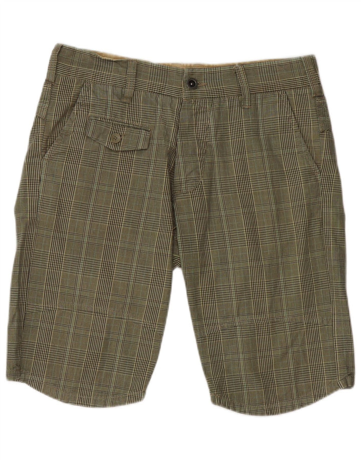 Męskie spodenki chino Jack & Jones, średnie W32, khaki, bawełniana krata