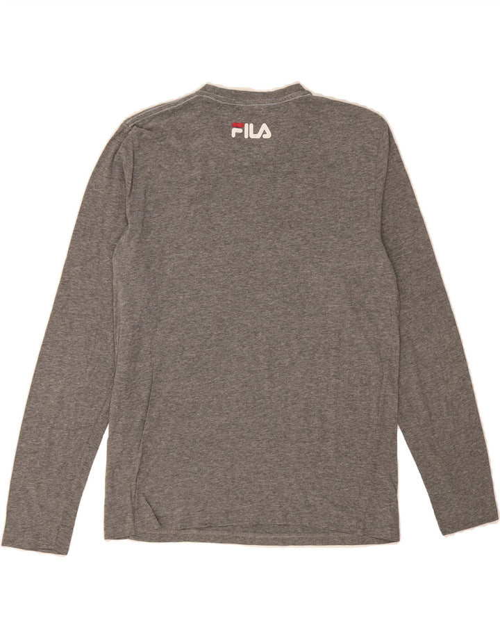 FILA Mens Graphic Top Long Sleeve Medium Grey Cotton Vintage Fila and Second-Hand Fila from Messina Hembry 