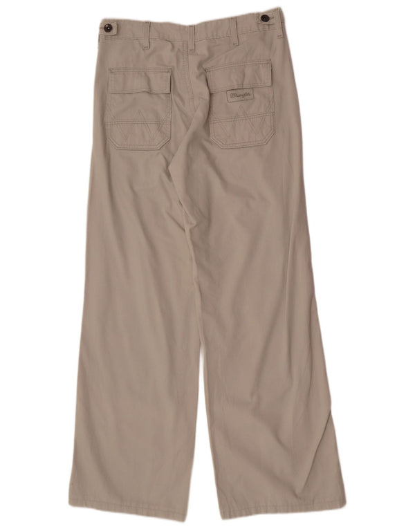 Wrangler Womens Loose Fit Chino Trousers W28 L30 Grey Cotton