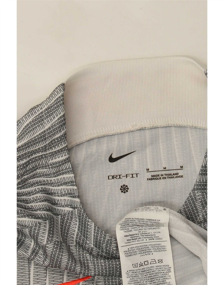 T-shirt męski Nike, poliester w średnie szare paski