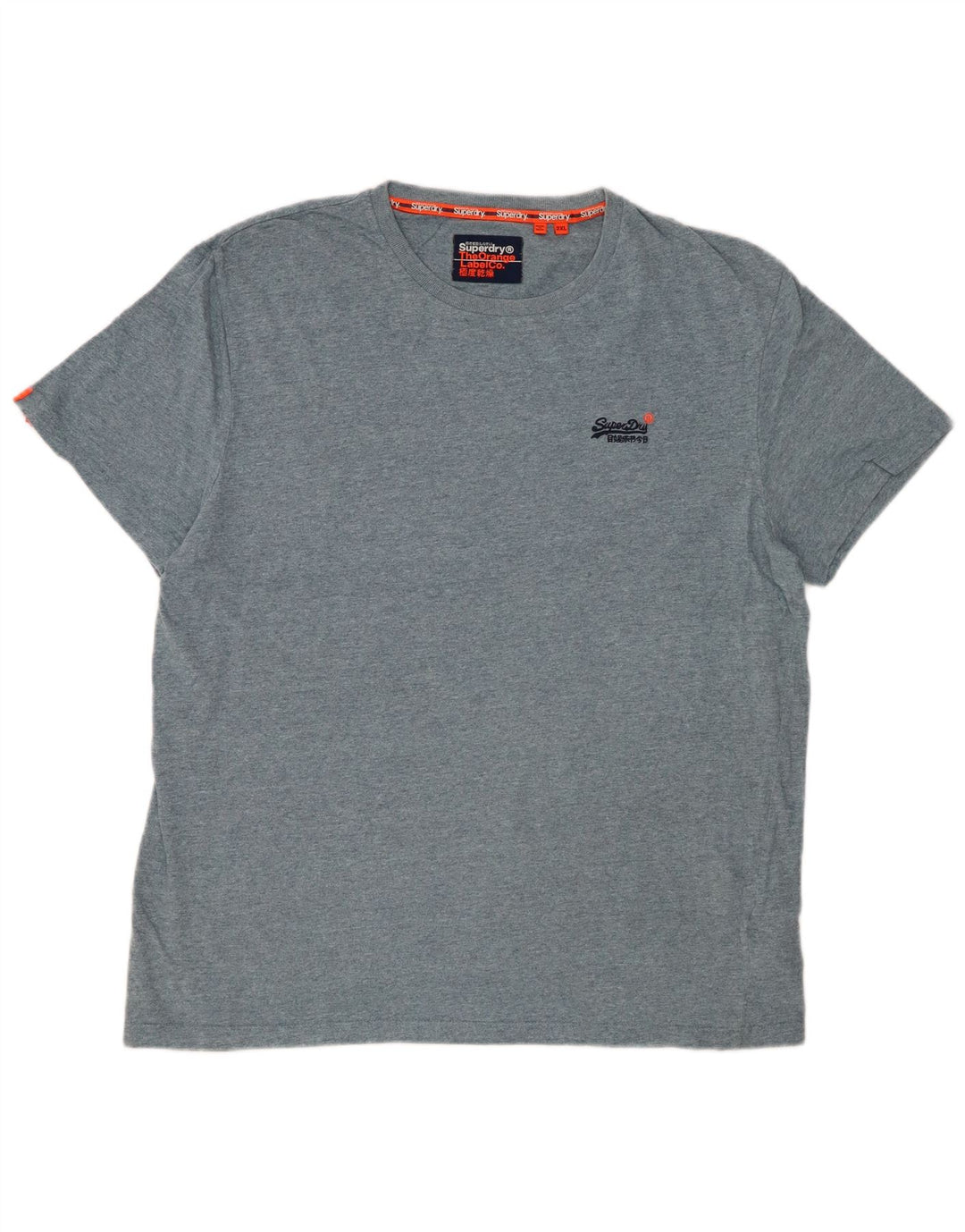 SUPERDRY Męski T-shirt Top 2XL Niebieskie plamki, bawełna